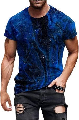 Ymosrh Men's Casual Tees Graphic Tees Casual Short Sleeve T-Shirts Soft Tee Shirts Lightweight Summer Shirts Short, M-6XL