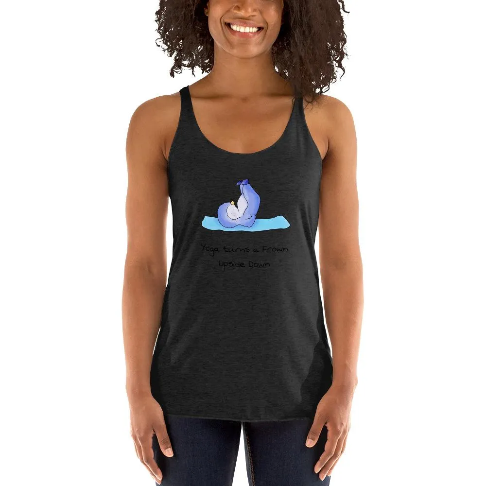 Yoga penguin pose top - Yoga turns a frown upside down