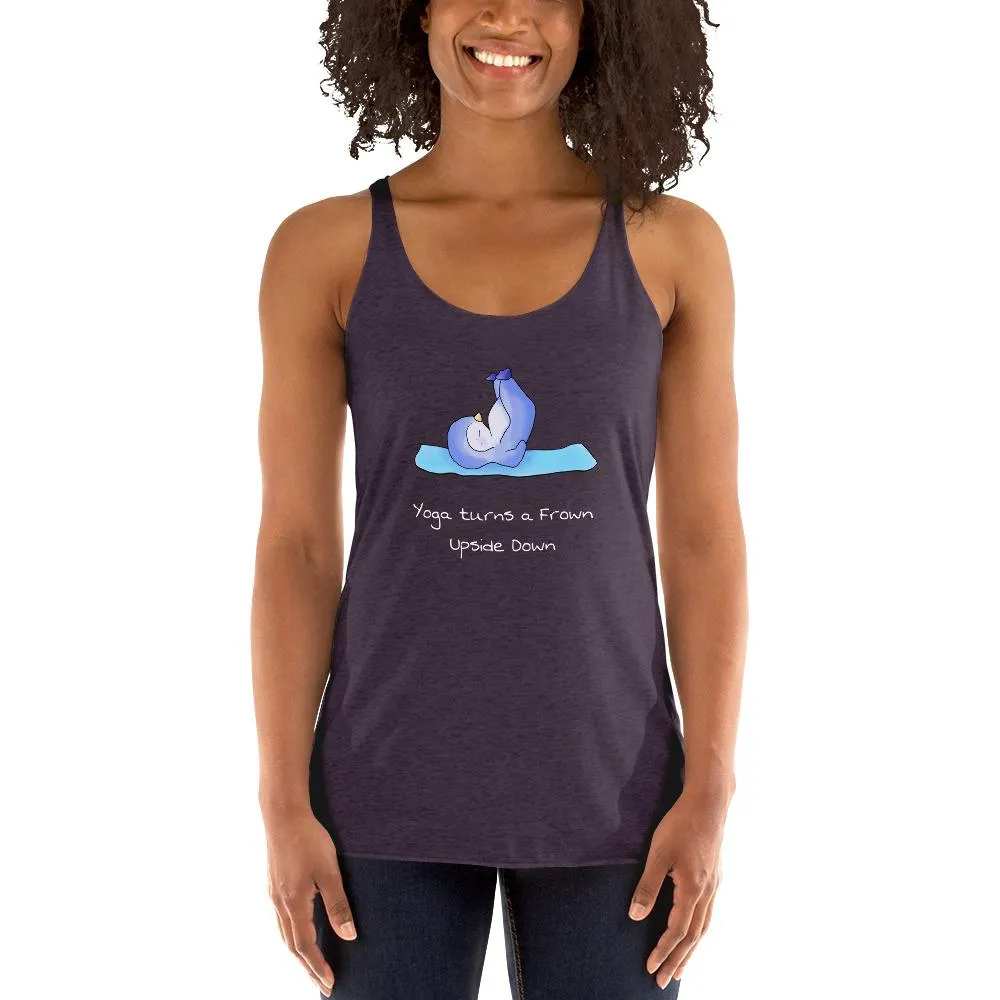 Yoga penguin pose top - Yoga turns a frown upside down