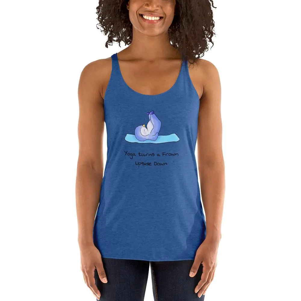 Yoga penguin pose top - Yoga turns a frown upside down