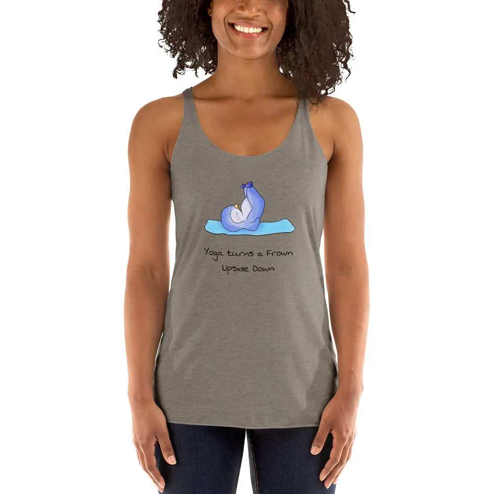 Yoga penguin pose top - Yoga turns a frown upside down