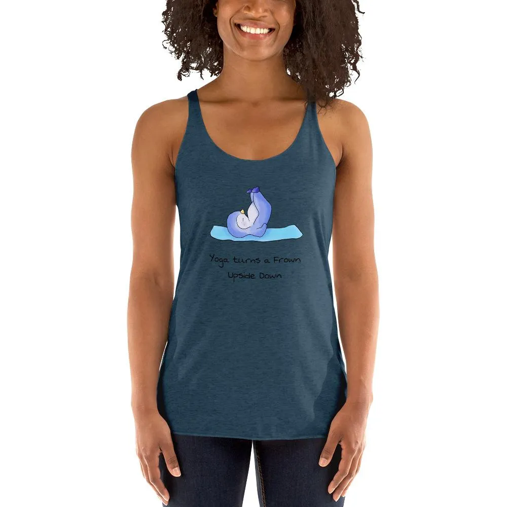 Yoga penguin pose top - Yoga turns a frown upside down