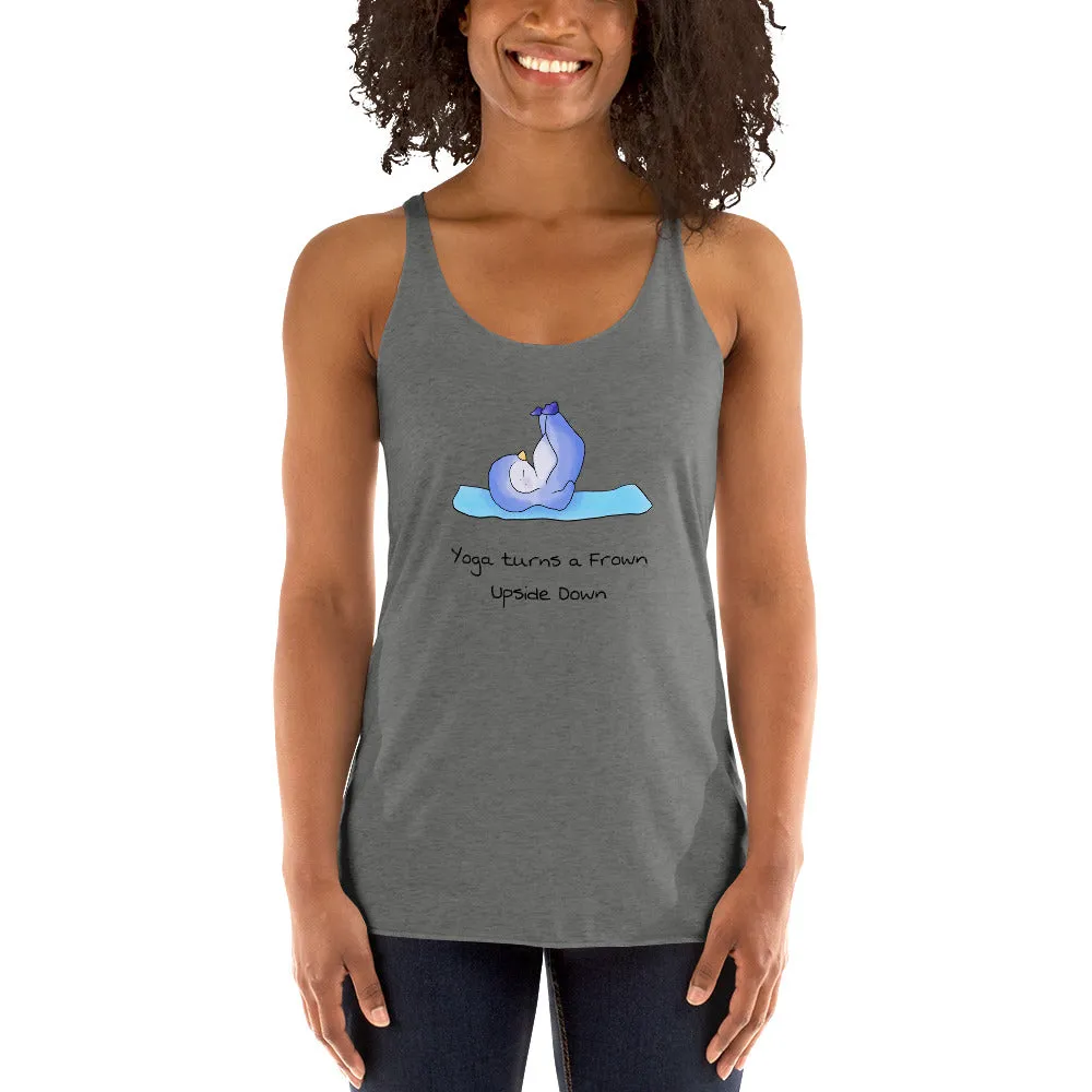 Yoga penguin pose top - Yoga turns a frown upside down