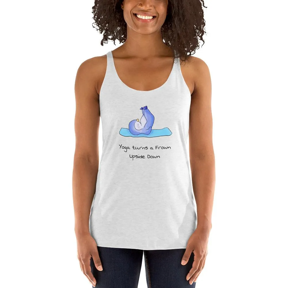 Yoga penguin pose top - Yoga turns a frown upside down