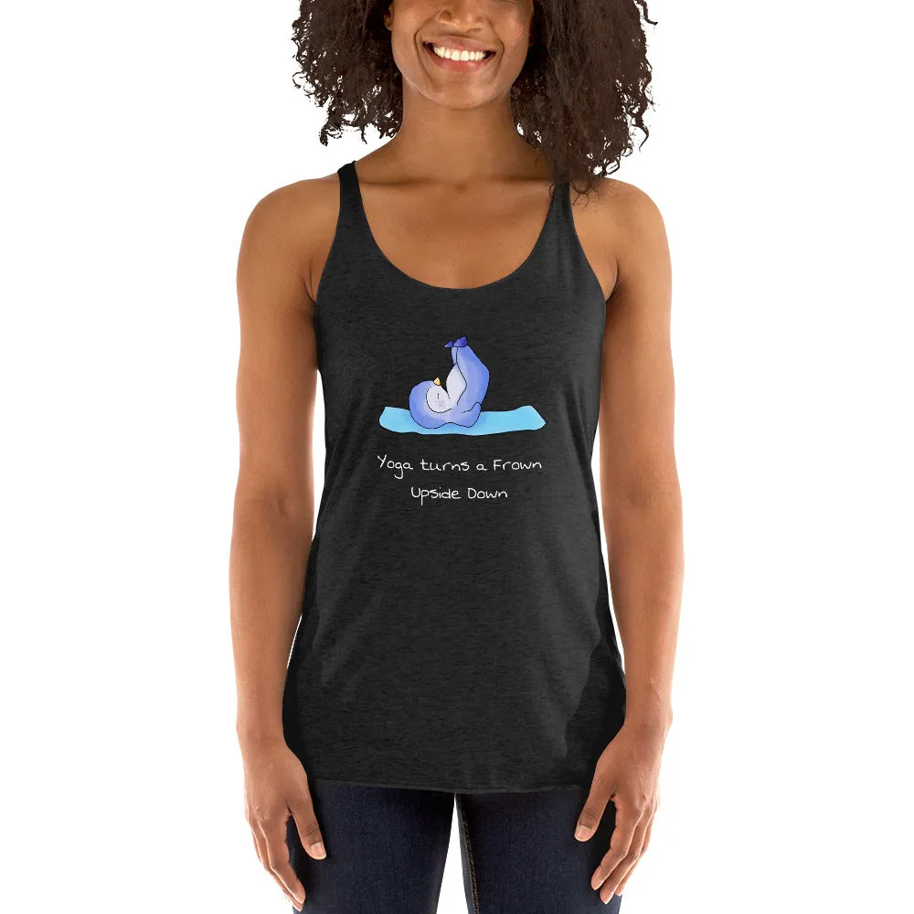 Yoga penguin pose top - Yoga turns a frown upside down