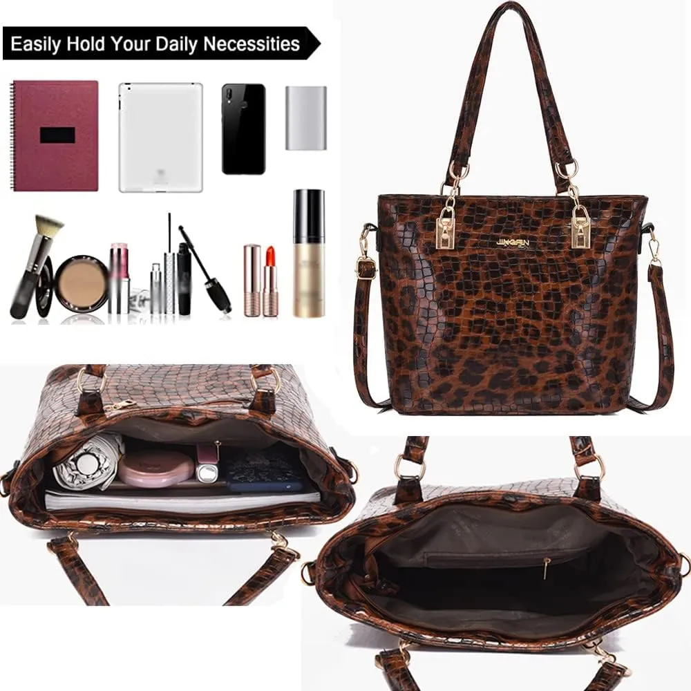ZiMing 6Pcs Handbags and Purse Set for Women PU Leather Shoulder Tote Bag Crossbody Bag Satchel Top Handle Handbag Bag Wallet