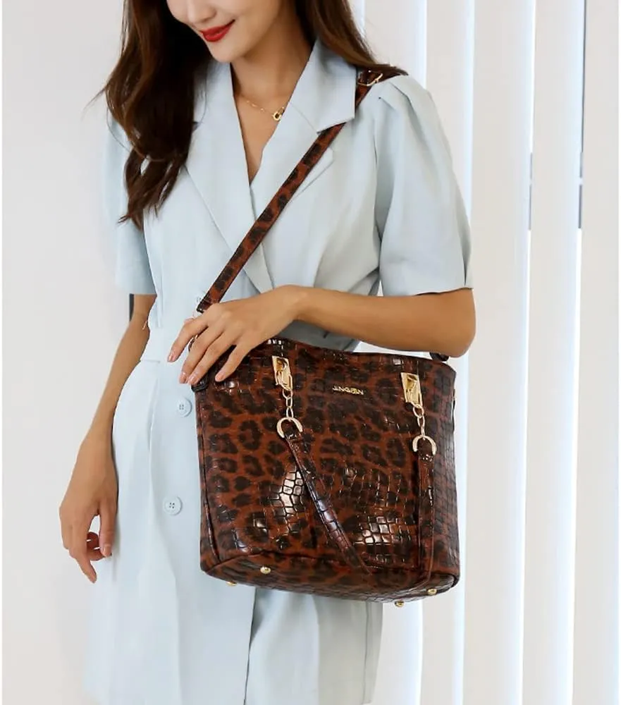 ZiMing 6Pcs Handbags and Purse Set for Women PU Leather Shoulder Tote Bag Crossbody Bag Satchel Top Handle Handbag Bag Wallet