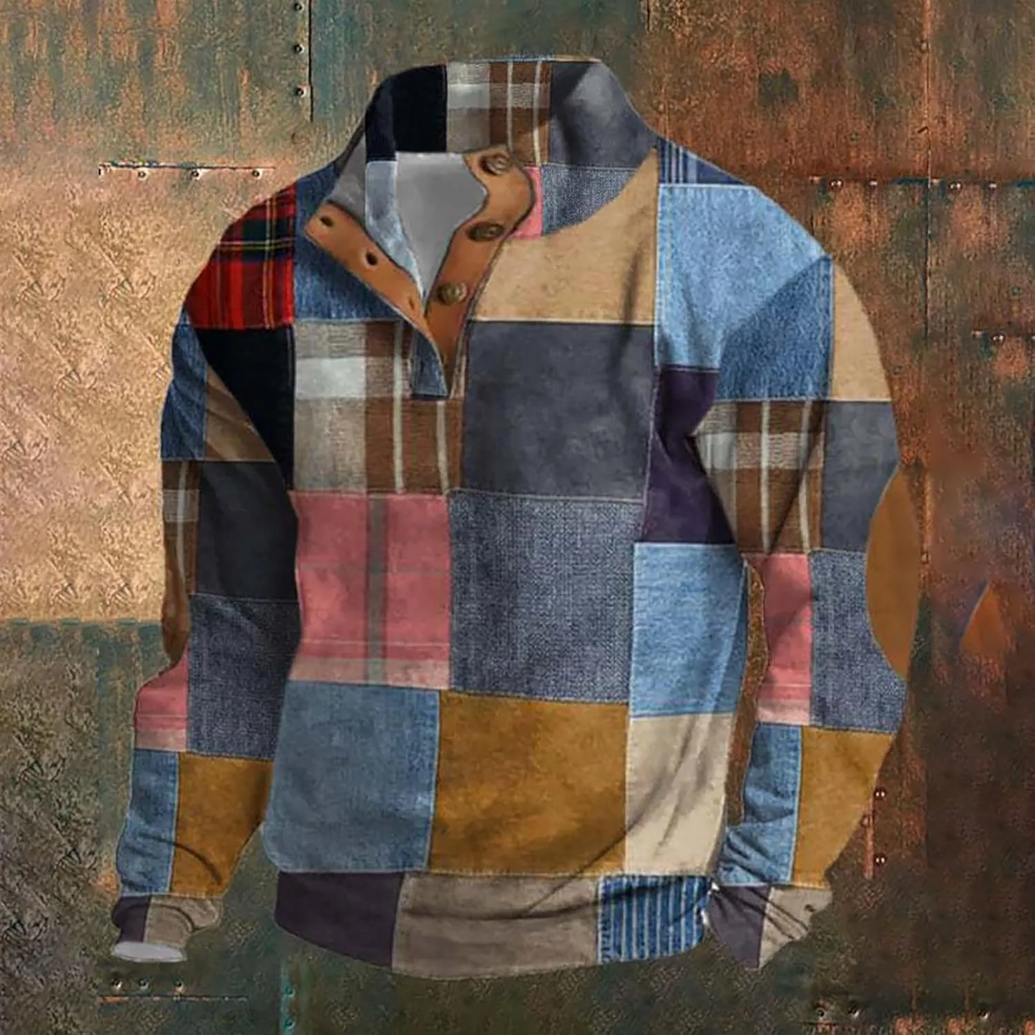 Zip Up Hoodie Spring And Autumn Casual Long Sleeve Button Solid Color Long Sleeve T Shirt Top Men'S Hoodies Pullover